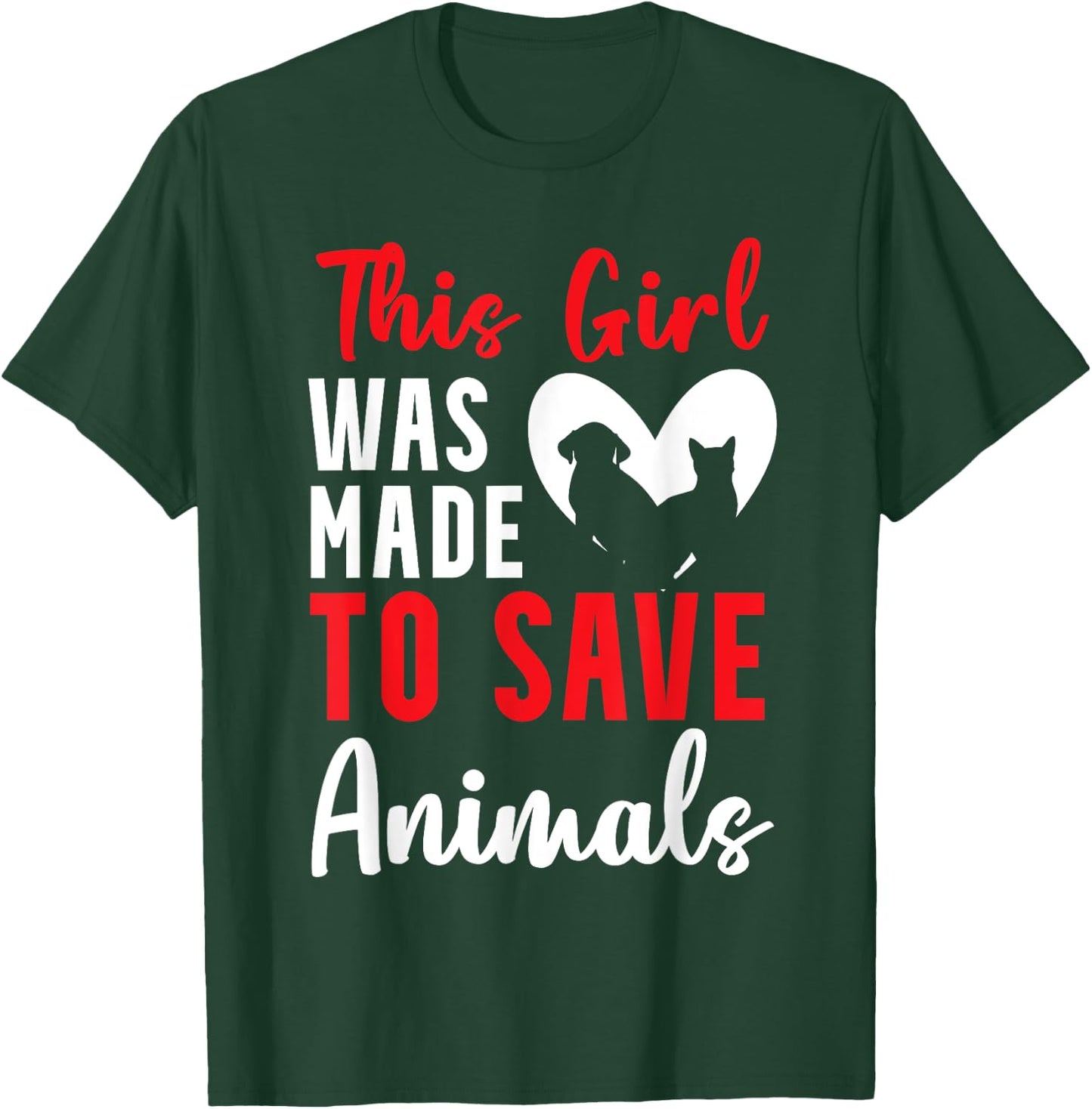 Animal rescuer girl dog rescuer animal rescuer T-Shirt - T-Shirt | Forest
