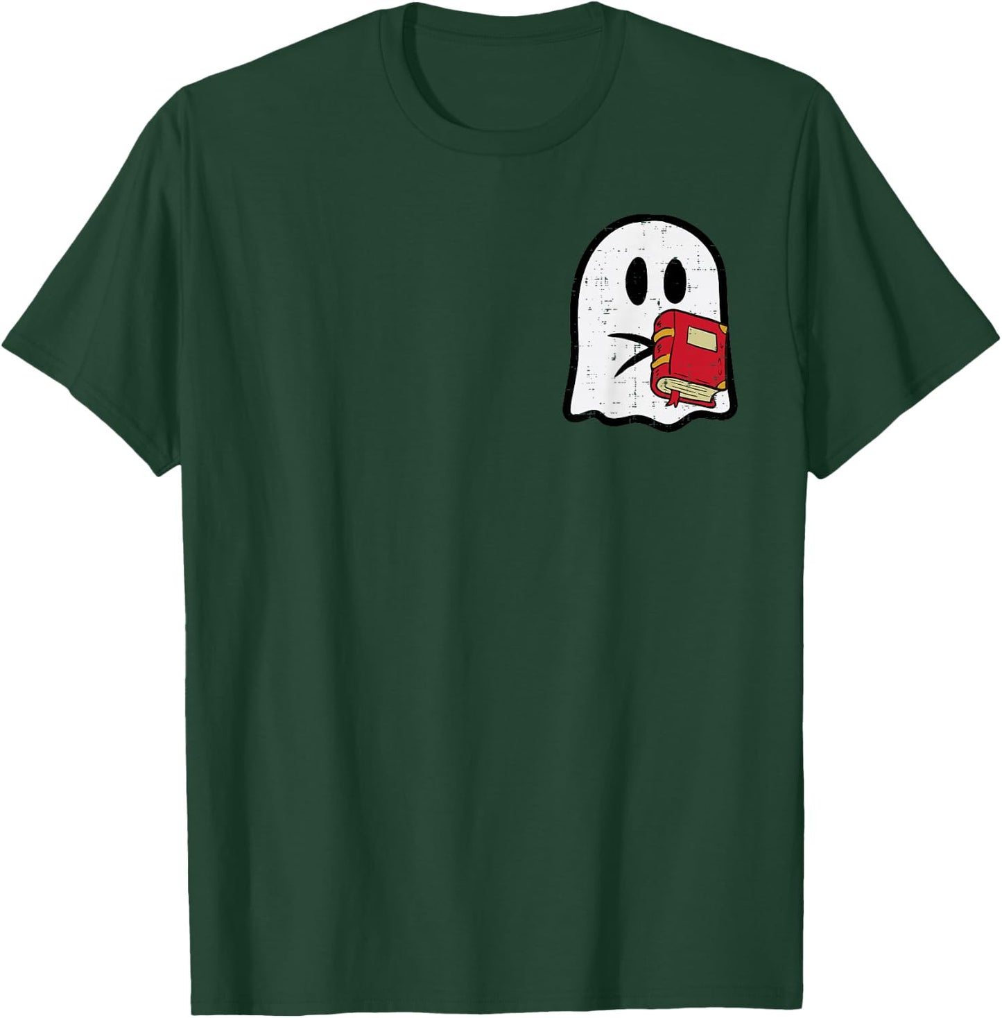 Ghost Read Reading Librarian Book Halloween Men Women Kids T-Shirt - T-Shirt | Forest
