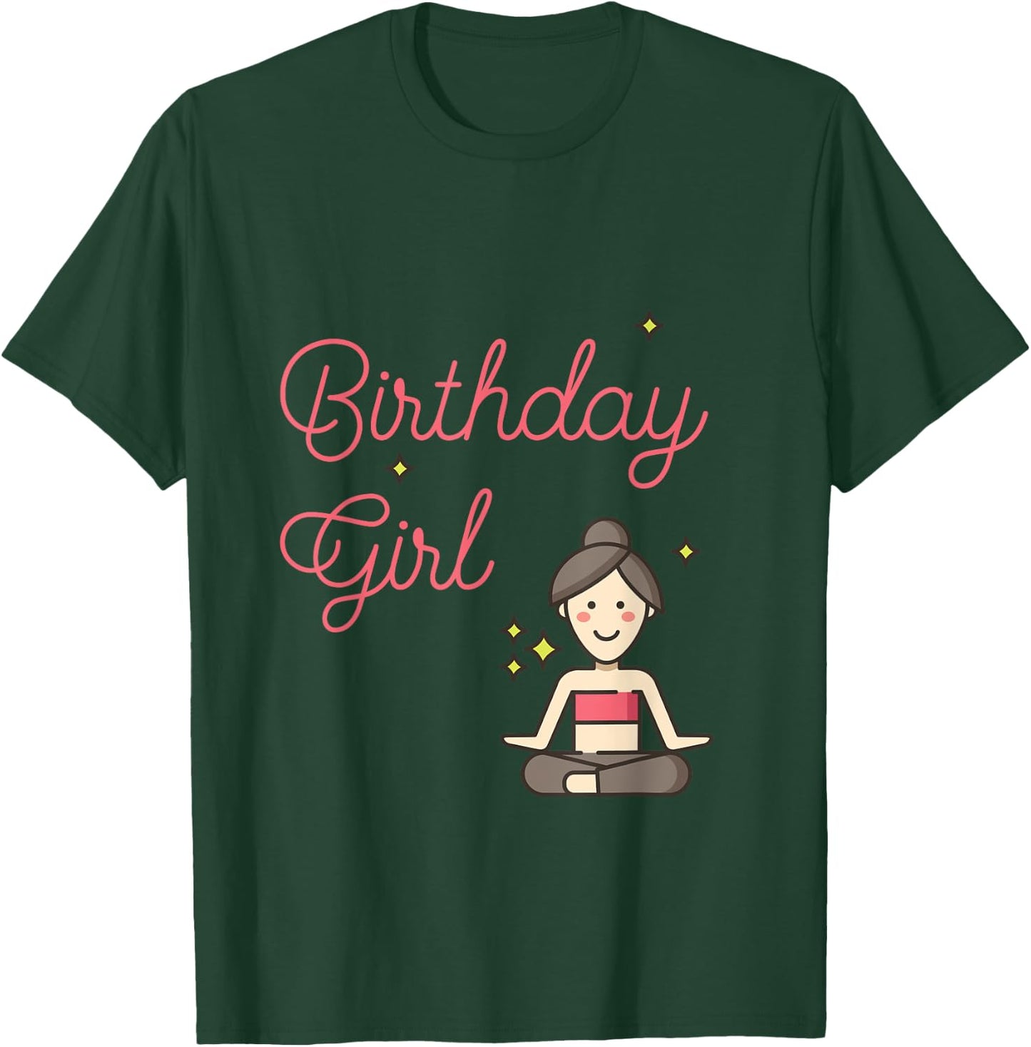 Birthday Girl Yoga Party T-Shirt - T-Shirt | Forest