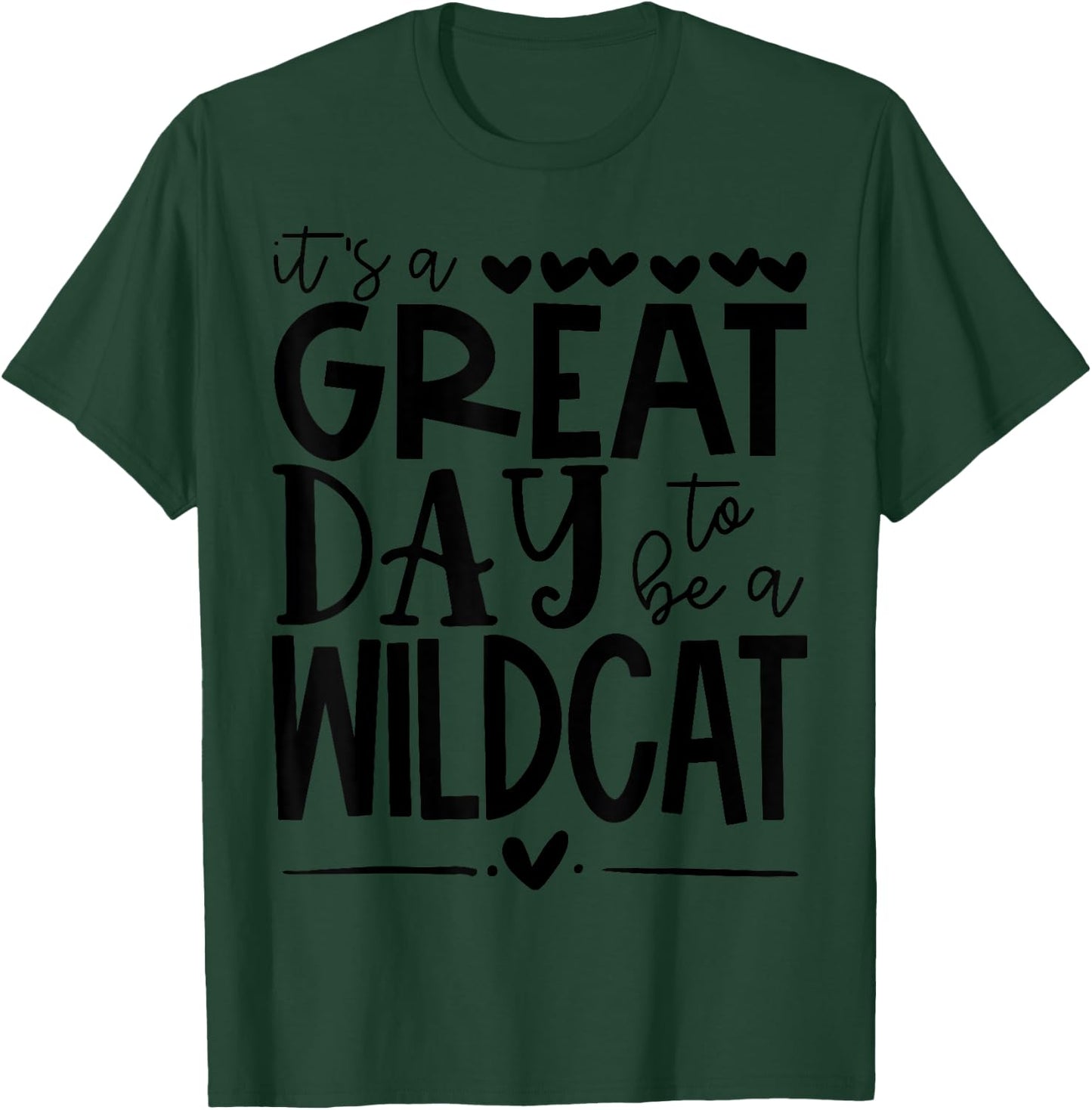 Wildcats School Sports Fan Team Spirit Great Day Women Kids T-Shirt - T-Shirt | Forest