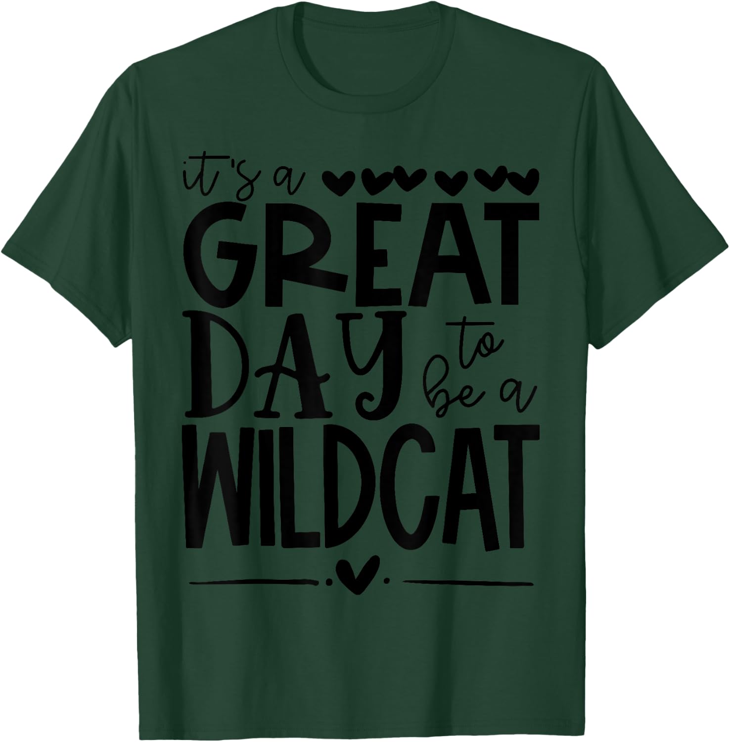 Wildcats School Sports Fan Team Spirit Great Day Women Kids T-Shirt - T-Shirt | Forest