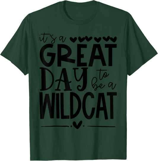 Wildcats School Sports Fan Team Spirit Great Day Women Kids T-Shirt - T-Shirt | Forest