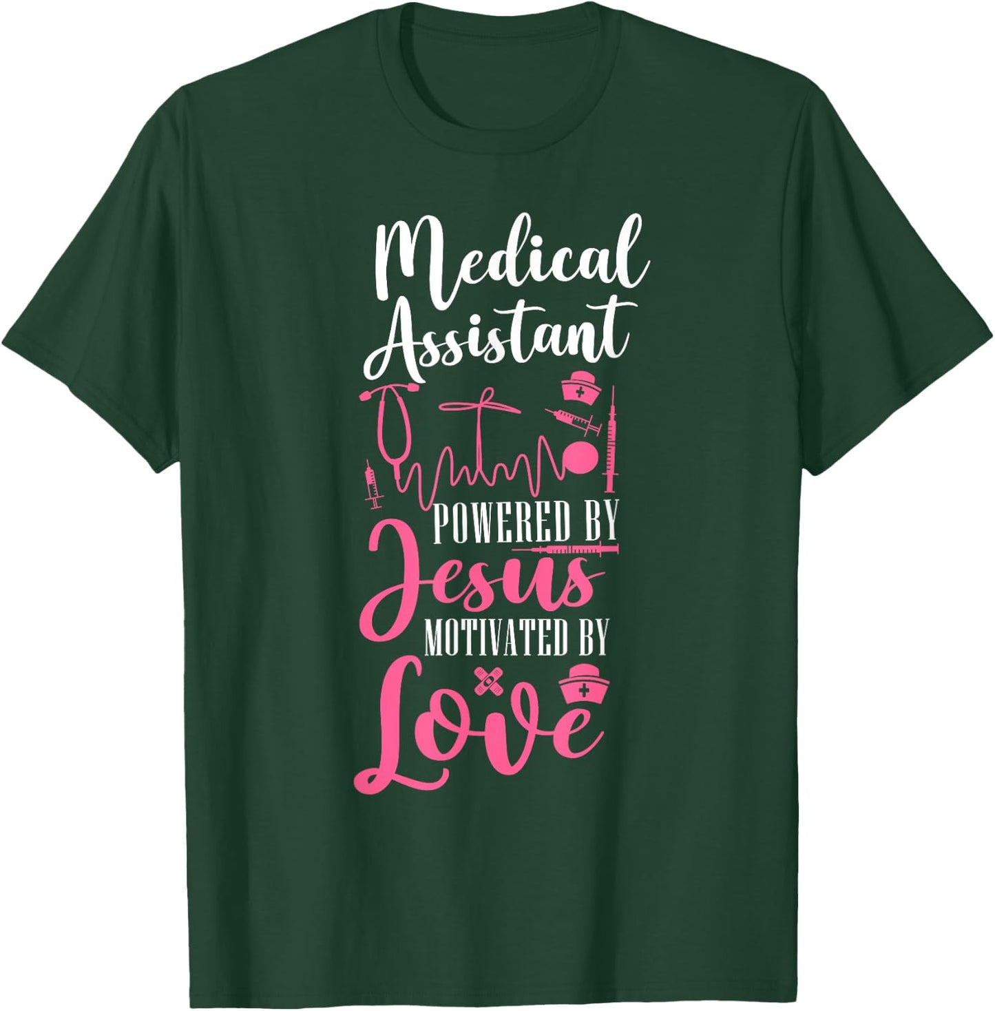 Certified Medical Assistant Jesus Faith CMA T-Shirt - T-Shirt | Forest