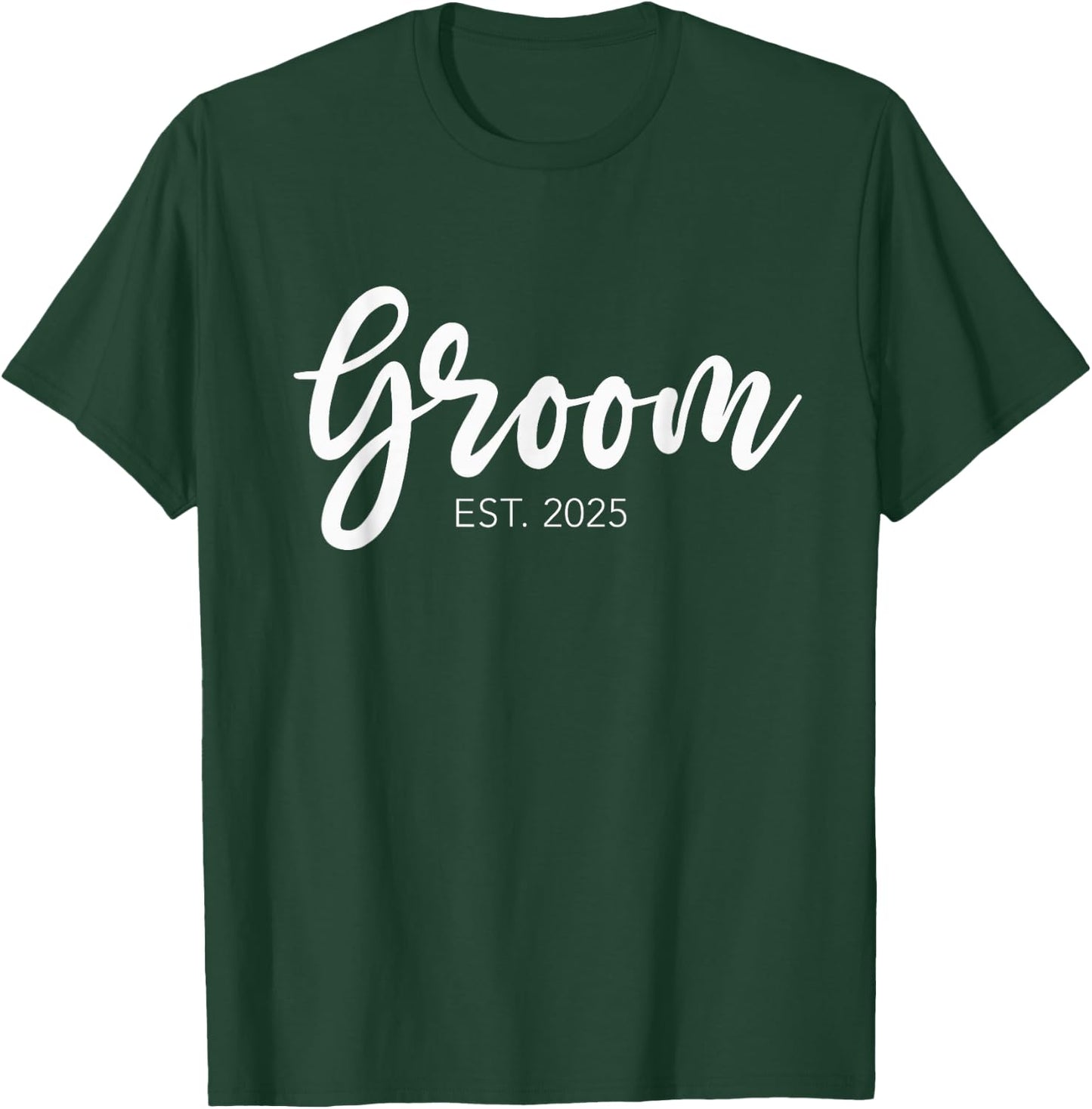 Wedding & Couple Matching Gift Shop & more Black Groom Est. 2025 Groom Gift T-Shirt - T-Shirt | Forest