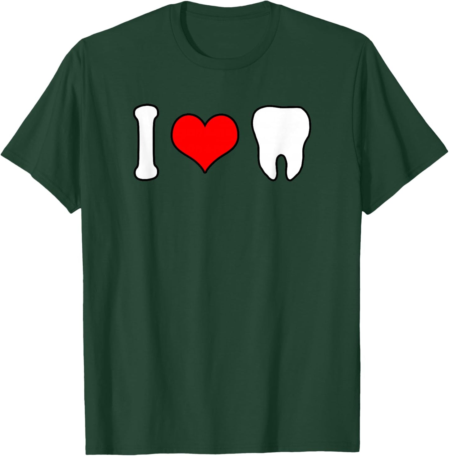 I Love Teeth Dentist Costume T-Shirt - T-Shirt | Forest