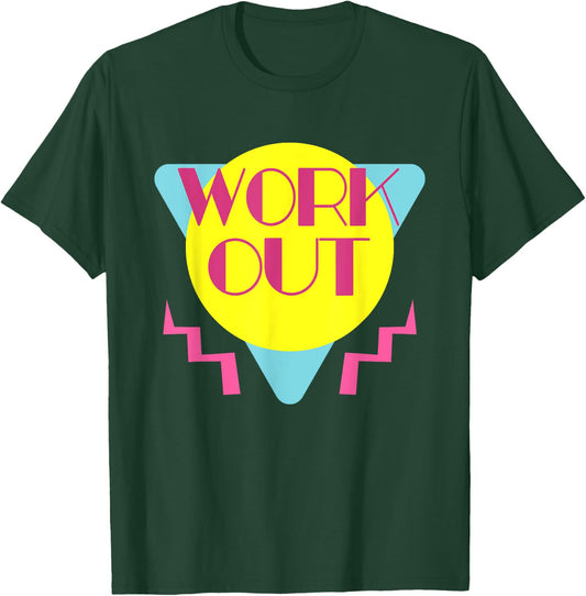 Retro 80s Workout Vintage 80's Gym Costume Party T-Shirt - T-Shirt | Forest