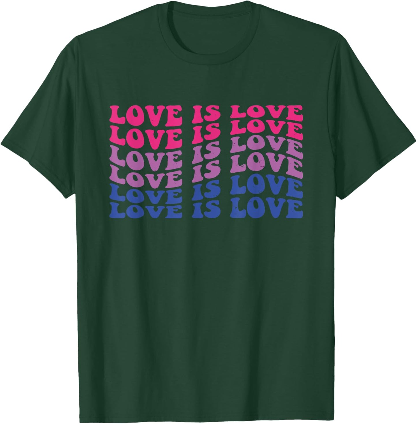 Love Is Love Bi Pride Subtle Bisexual T-Shirt - T-Shirt | Forest