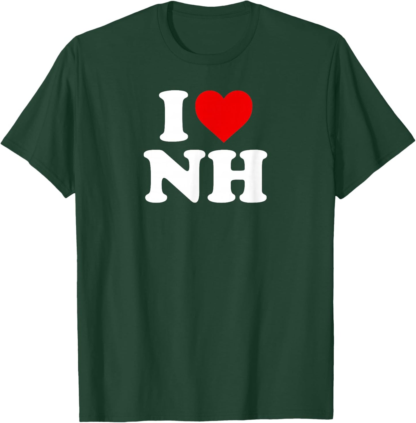 I Love NH Heart New Hampshire T-Shirt - T-Shirt | Forest
