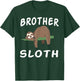 Brother Sloth Matching Family Funny Sleeping sloths T-Shirt - T-Shirt | Forest