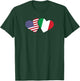 Italy USA Flag T Shirt Heart Italian American Love T-Shirt - T-Shirt | Forest