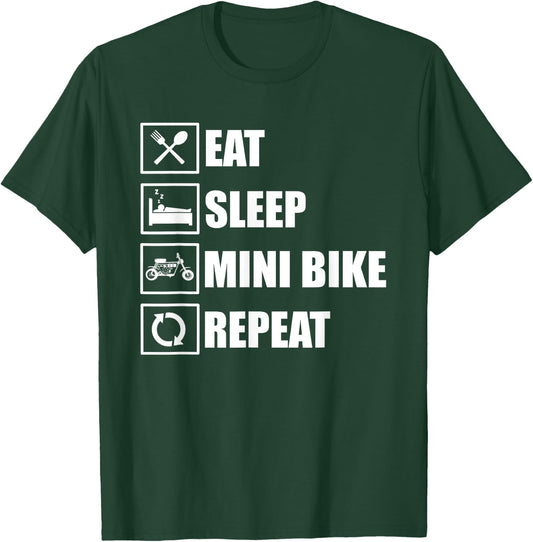 Funny Minibike Apparel Hemi Mini Bike Motorcycle Love T-Shirt - T-Shirt | Forest