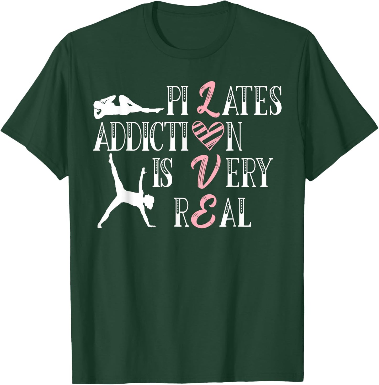 Pilates SteMi Apparel -Adults Black Cotton Polyester Short Sleeve Small Classic Fit Modern Lace Pilates T-Shirt - T-Shirt | Forest