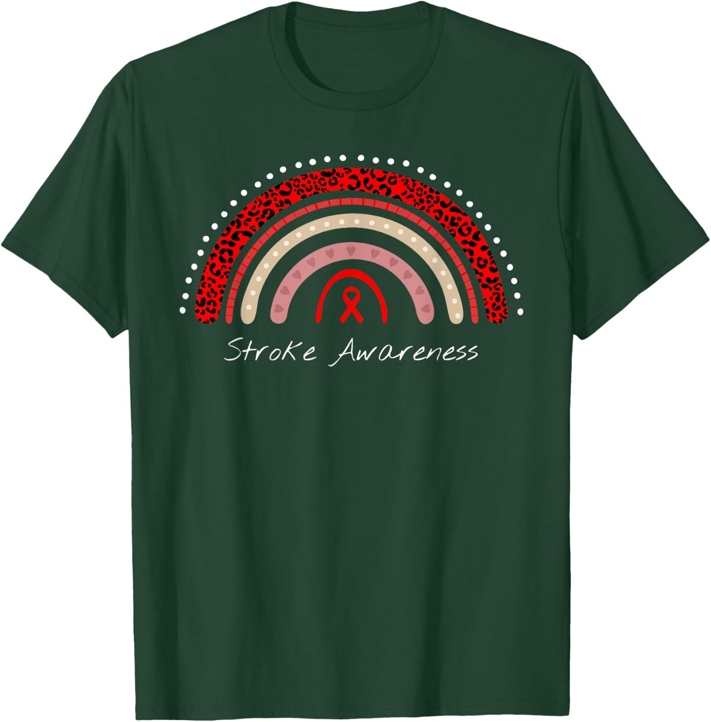 Stroke Rainbow Stroke Awareness T-Shirt - T-Shirt | Forest