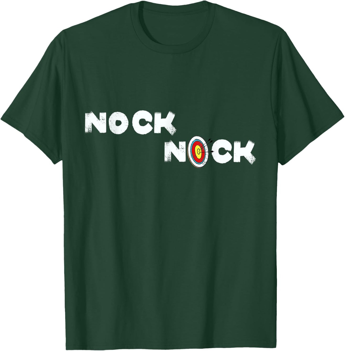 Nock Nock Funny Archery Target Archer T-Shirt - T-Shirt | Forest