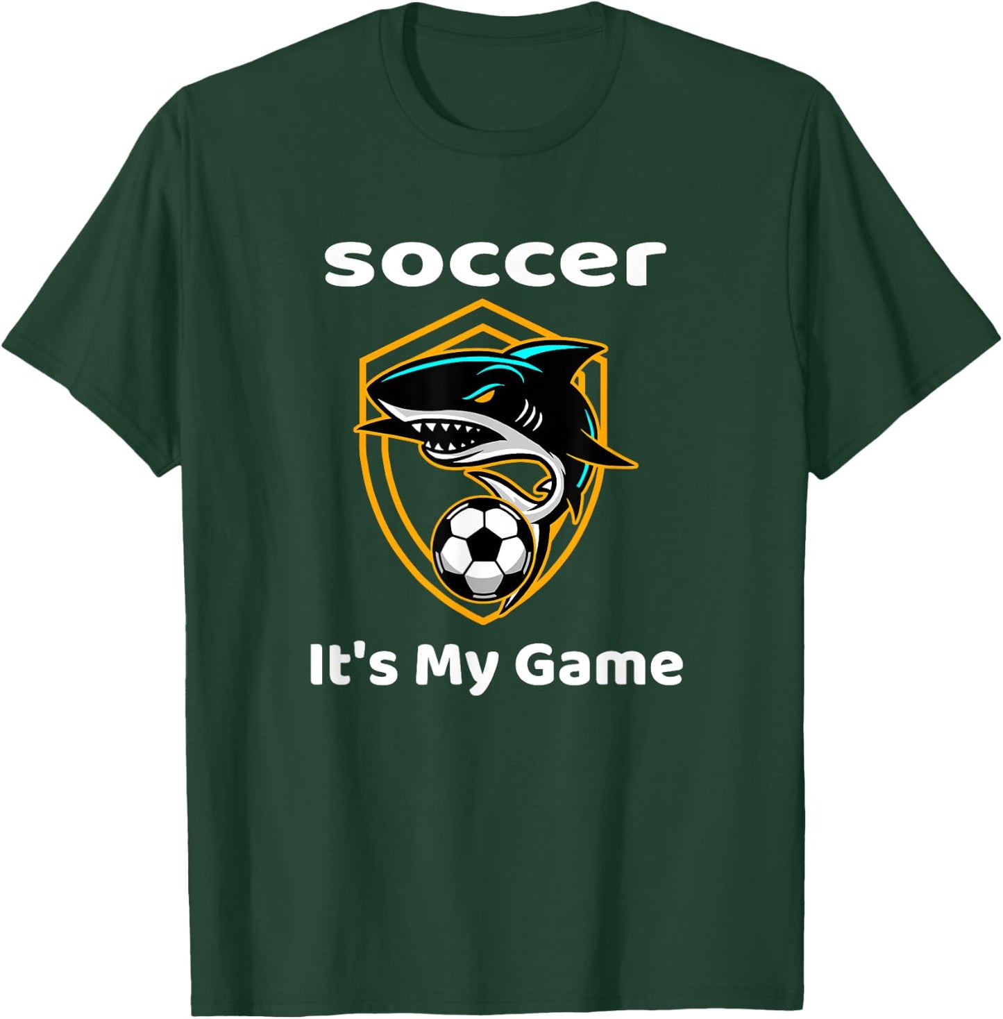 Soccer or Football Team Gift Funny Shark T-Shirt - T-Shirt | Forest