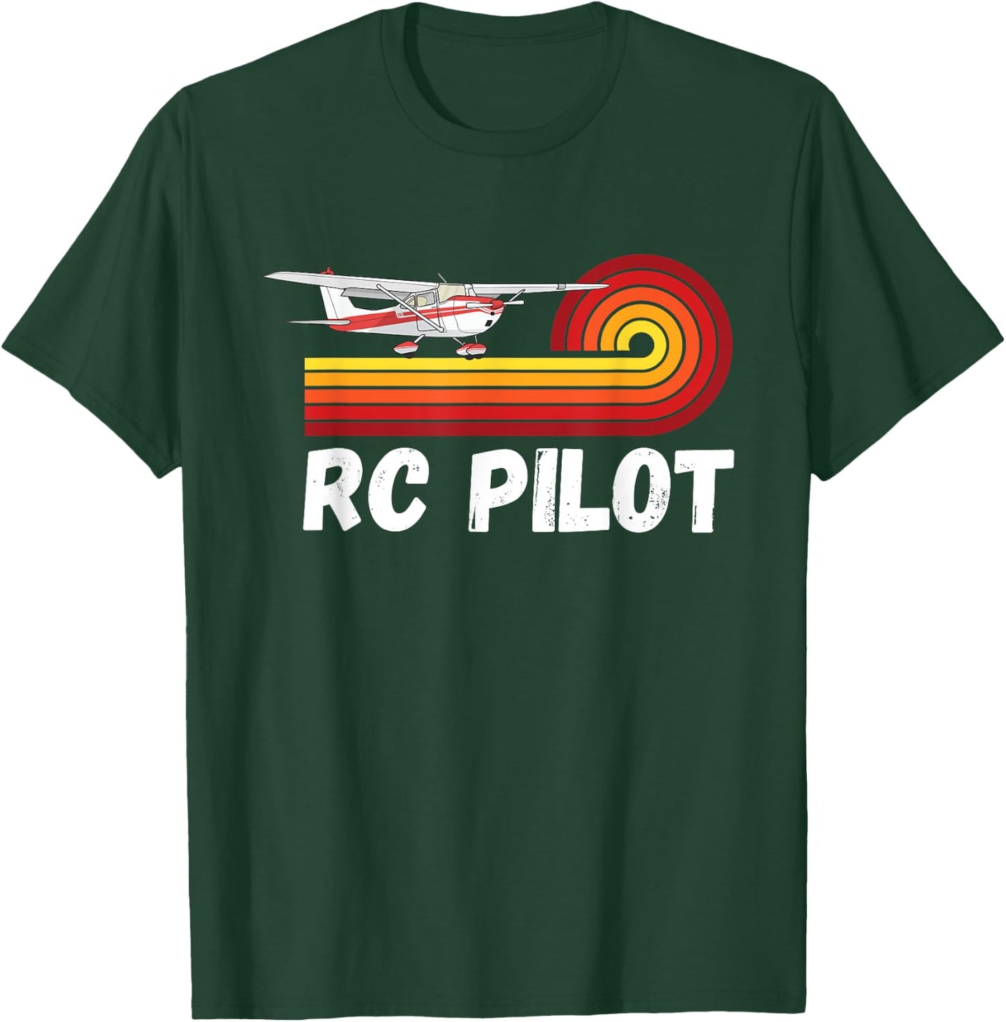 RC Pilot Model Retro Remote Control Plane Airplane Lover T-Shirt - T-Shirt | Forest