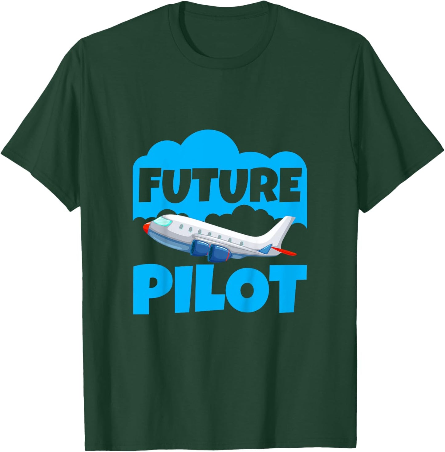 Kids Future Pilot of Airplanes, Toddler Boy Girl, Kid Pilot T-Shirt - T-Shirt | Forest