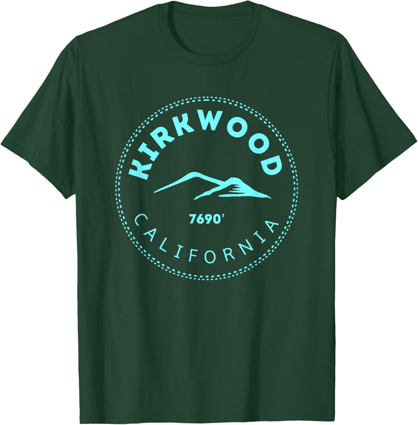 Kirkwood California Mountain Town - Elevated CA Skiing T-Shirt - T-Shirt | Forest
