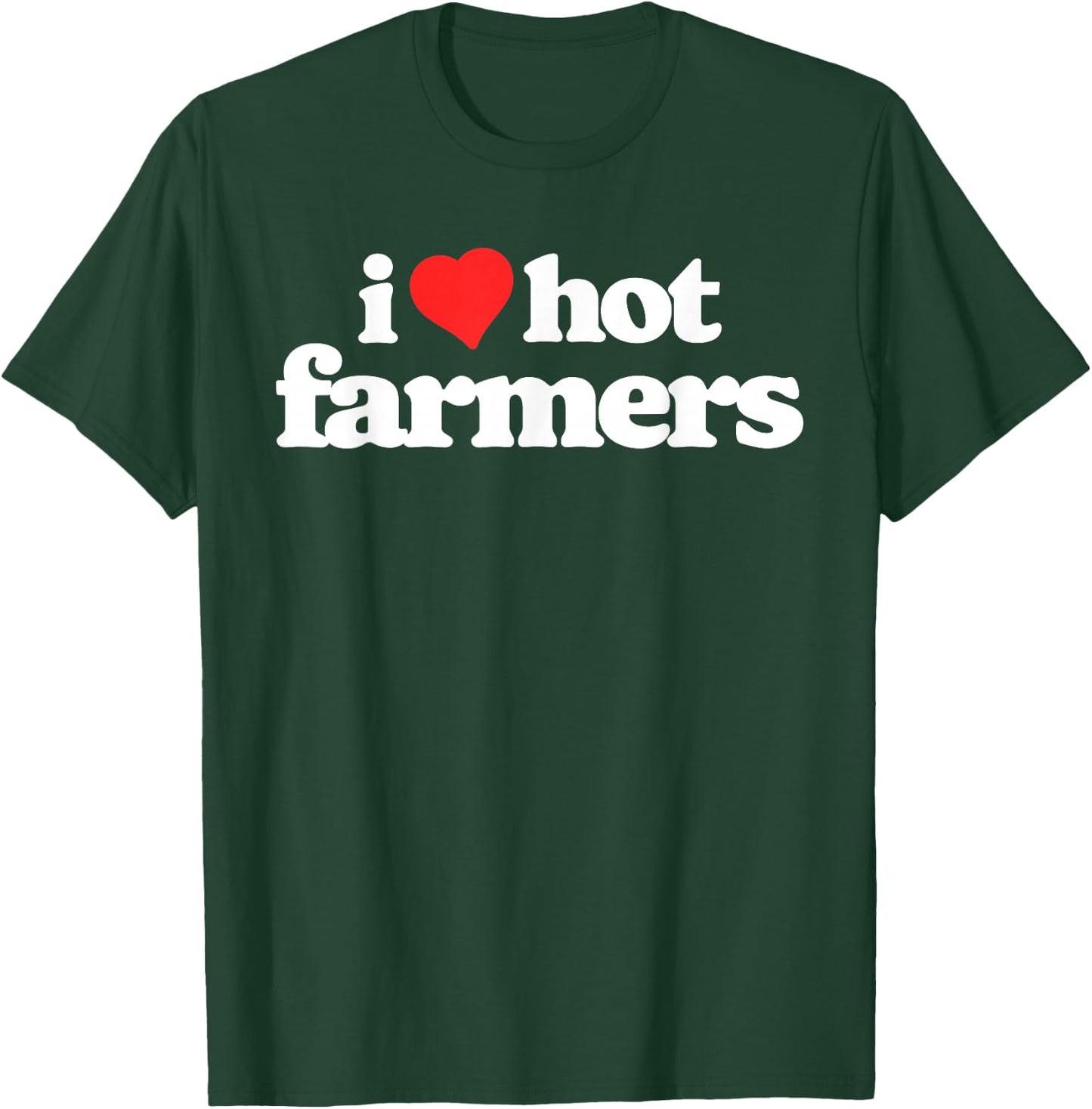 I Love Hot Farmers Funny 80s Vintage Heart T-Shirt - T-Shirt | Forest