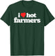 I Love Hot Farmers Funny 80s Vintage Heart T-Shirt - T-Shirt | Forest
