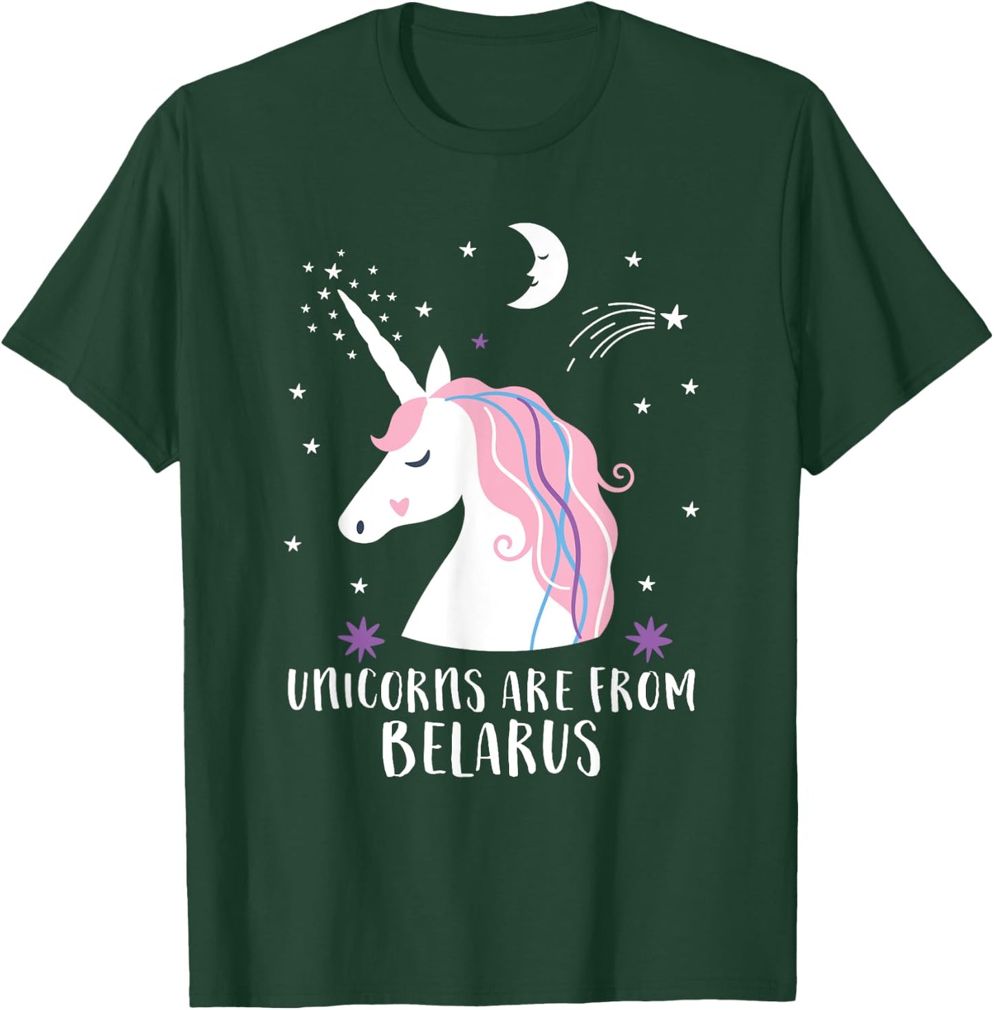 Unicorns Are From Belarus Funny Home Country Pride T-Shirt - T-Shirt | Forest