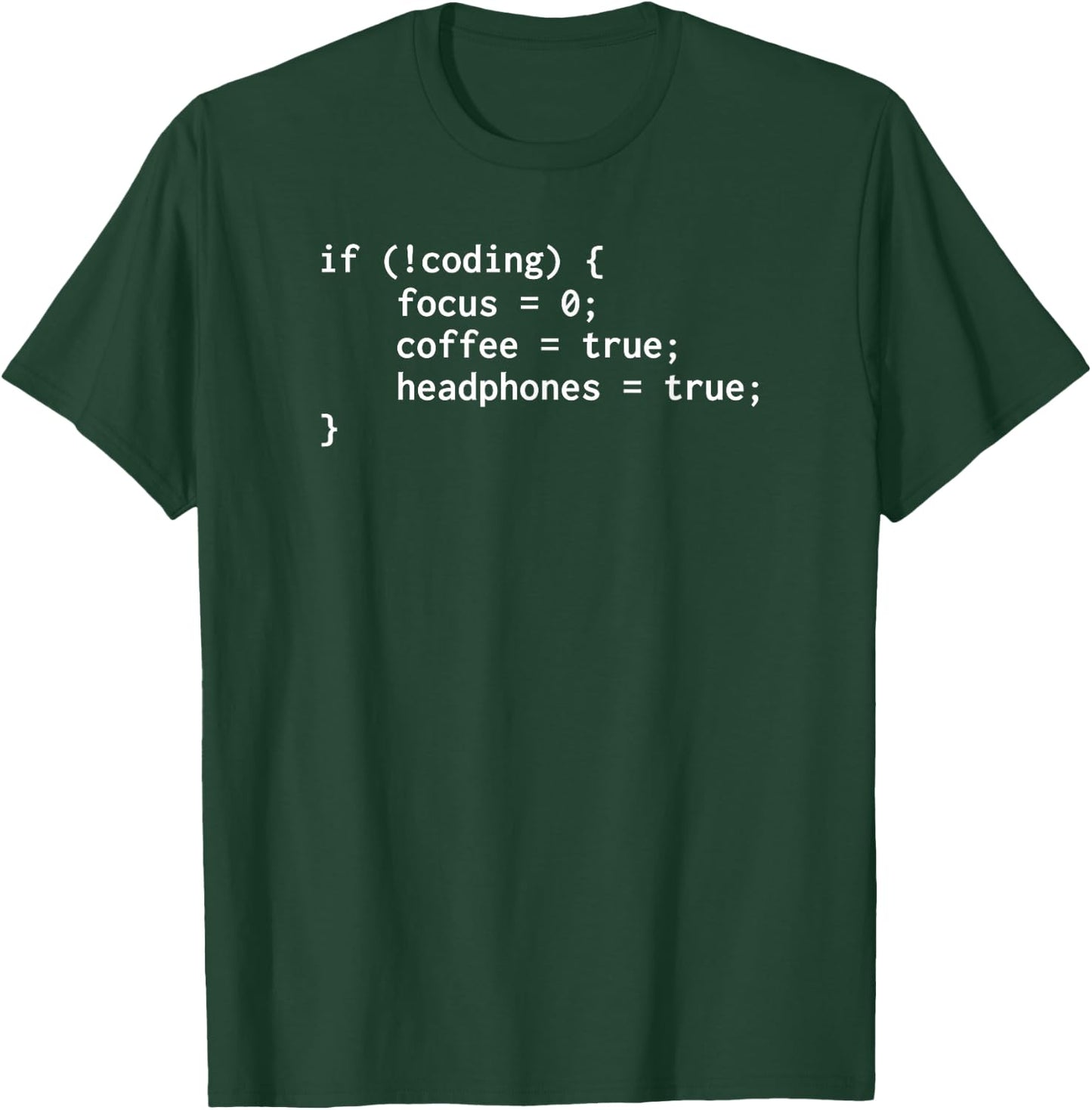 Computer Programmer Software Developer Headphones Love T-Shirt - T-Shirt | Forest