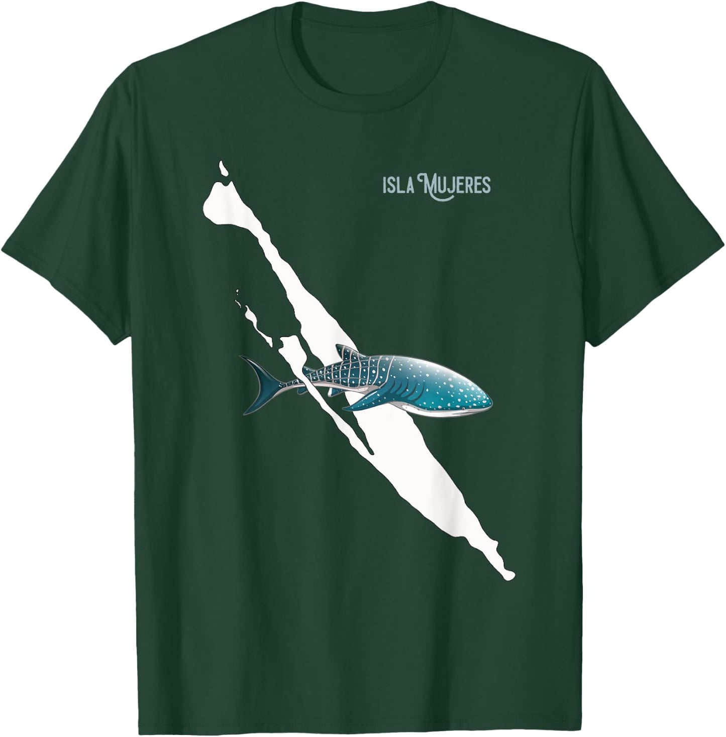 Isla Vibes - Isla Mujeres Mexico, Swimming with Whale Sharks T-Shirt - T-Shirt | Forest
