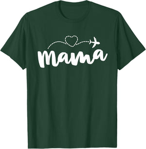 Mama Flight Attendant Shirts Mum Mother's Day T-Shirt - T-Shirt | Forest