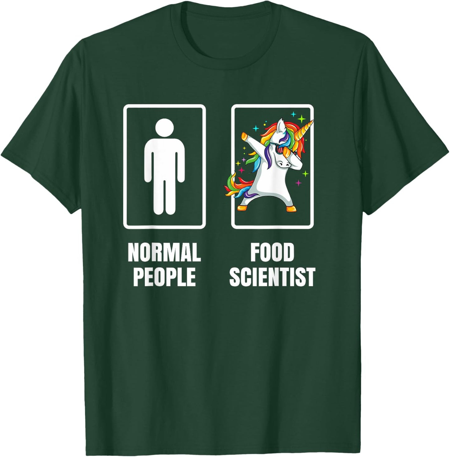 Dabbing Unicorn Food Scientist Science Microbiology Humor T-Shirt - T-Shirt | Forest