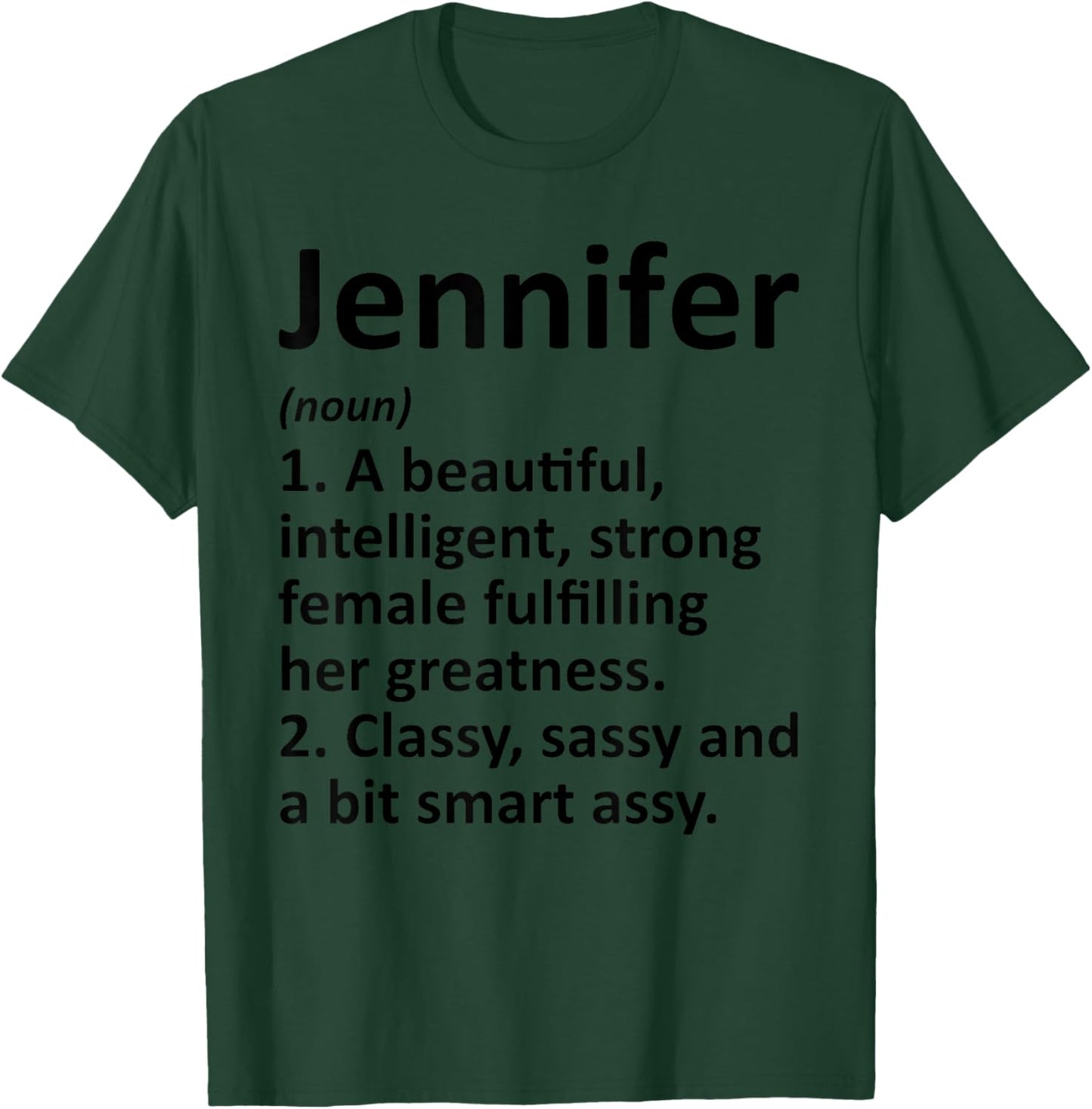 JENNIFER Definition Personalized Name Funny Christmas Gift T-Shirt - T-Shirt | Forest