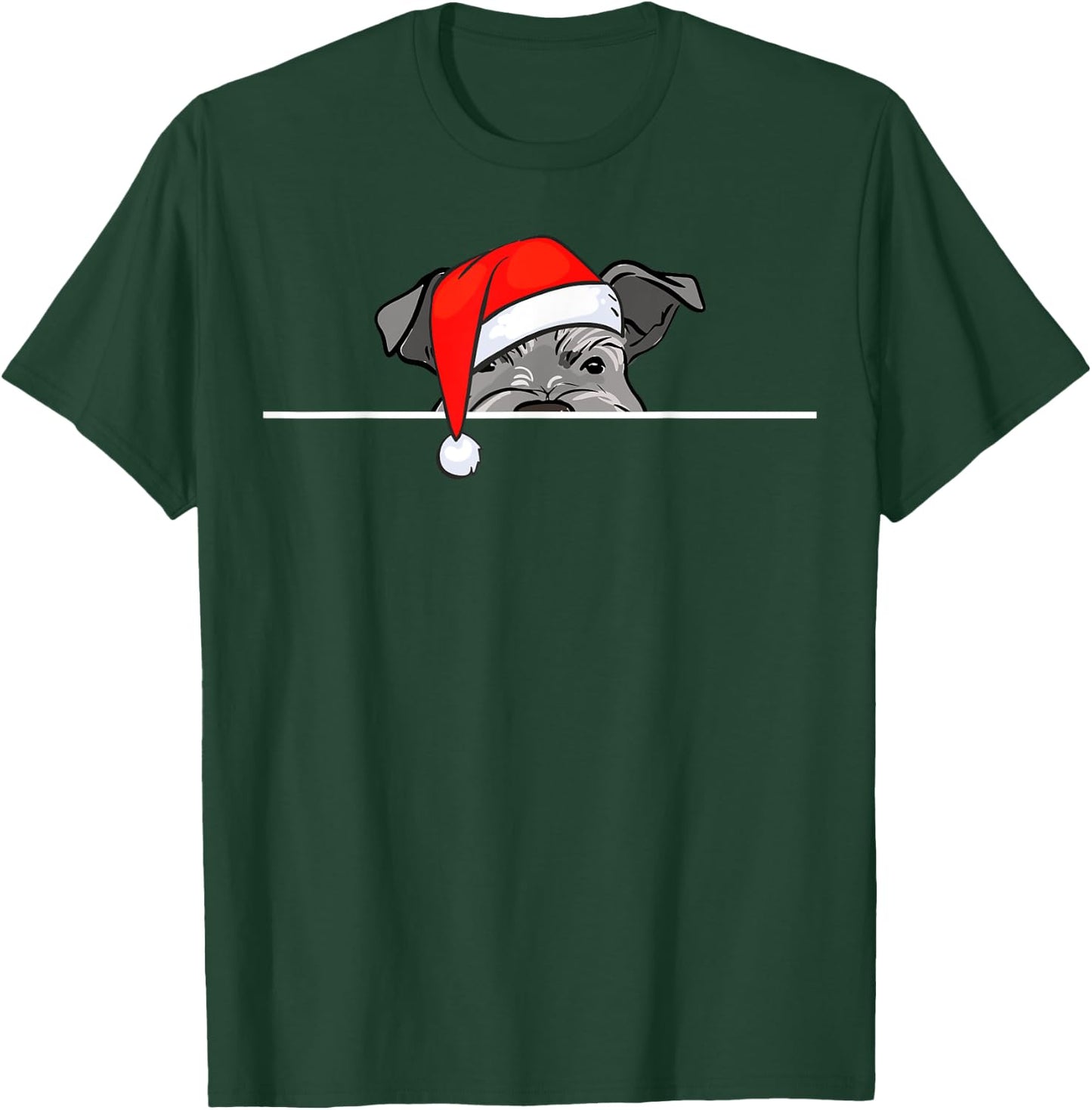 Miniature Schnauzer Dog Christmas T-Shirt - T-Shirt | Forest