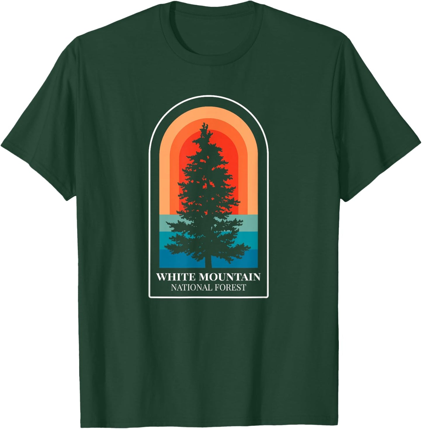 Retro White Mountain National Forest New Hampshire Hiking T-Shirt - T-Shirt | Forest