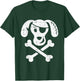 Dog Pirate Lazy Halloween Costume Puppy Skull Cross-bones Women Kids T-Shirt - T-Shirt | Forest