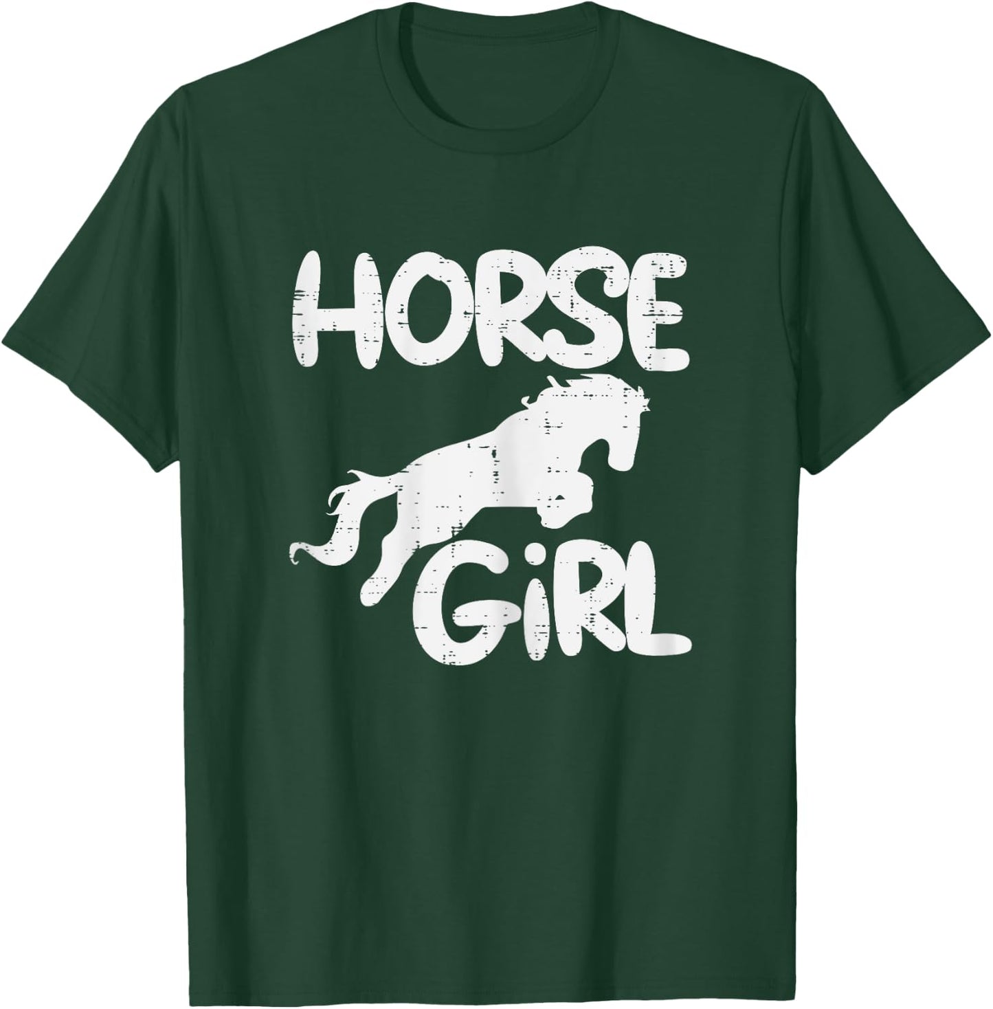 Horse Girl Animal Horseback Riding Equestrian Girls Women T-Shirt - T-Shirt | Forest