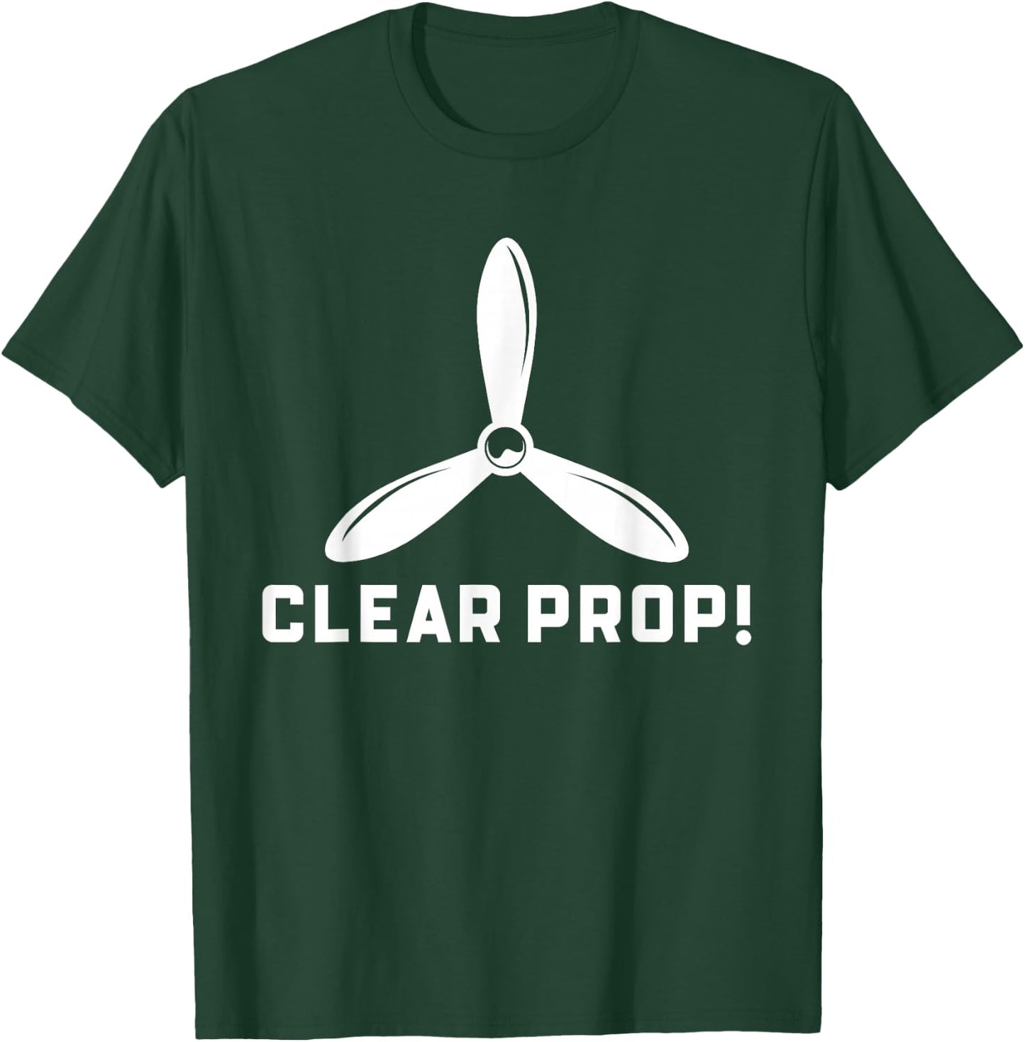 Clear Prop Airplane Aviation Funny Airplane Pilot T-Shirt - T-Shirt | Forest