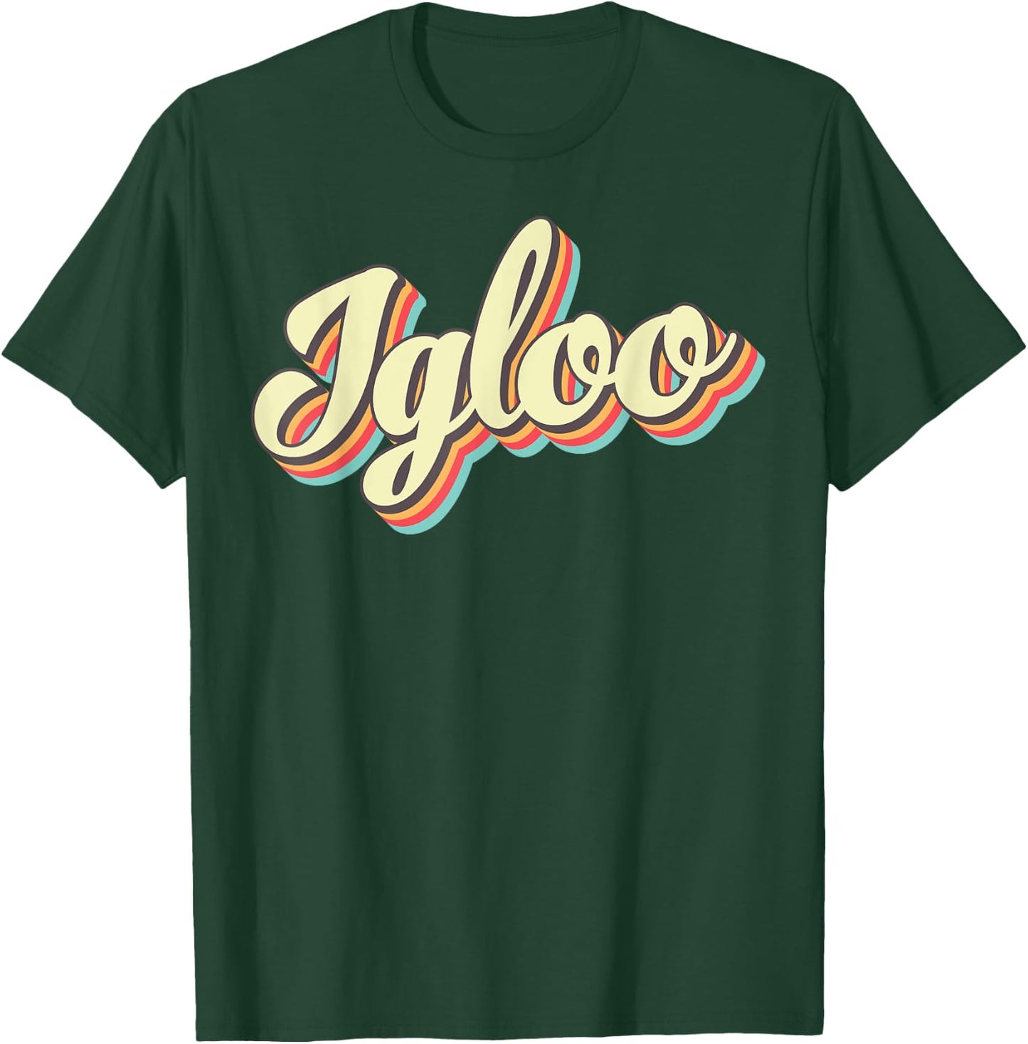 Igloo Retro Art Baseball Font Vintage T-Shirt - T-Shirt | Forest