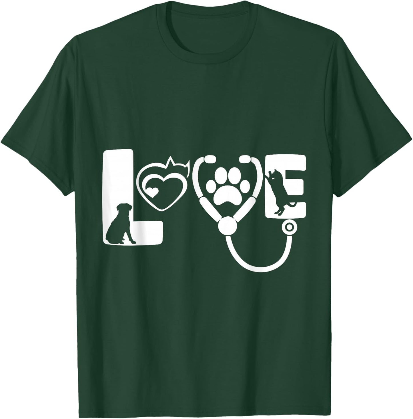 Love Animals Veterinarian T-Shirt - T-Shirt | Forest