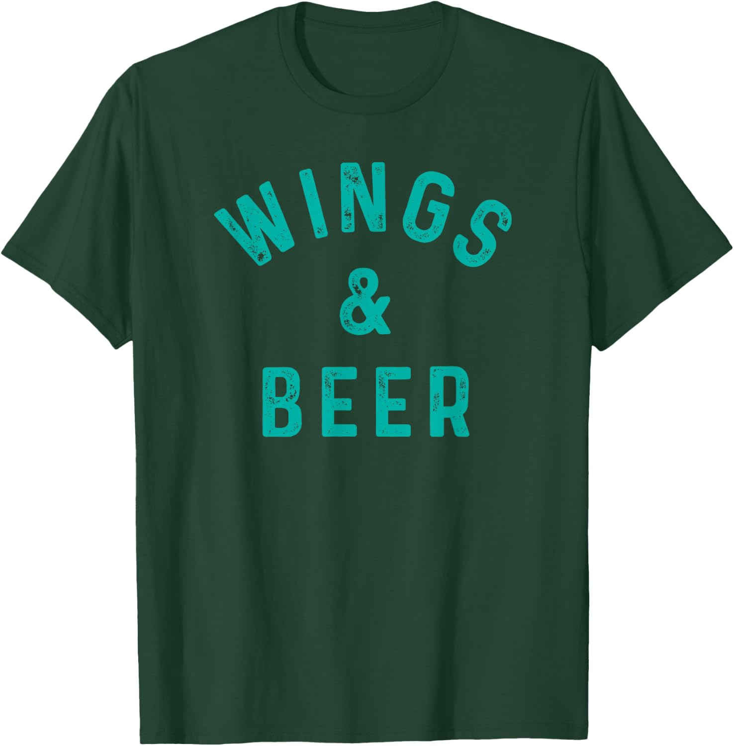 Wings & Beer Funny Buffalo Chicken and Beer Drinker T-Shirt - T-Shirt | Forest