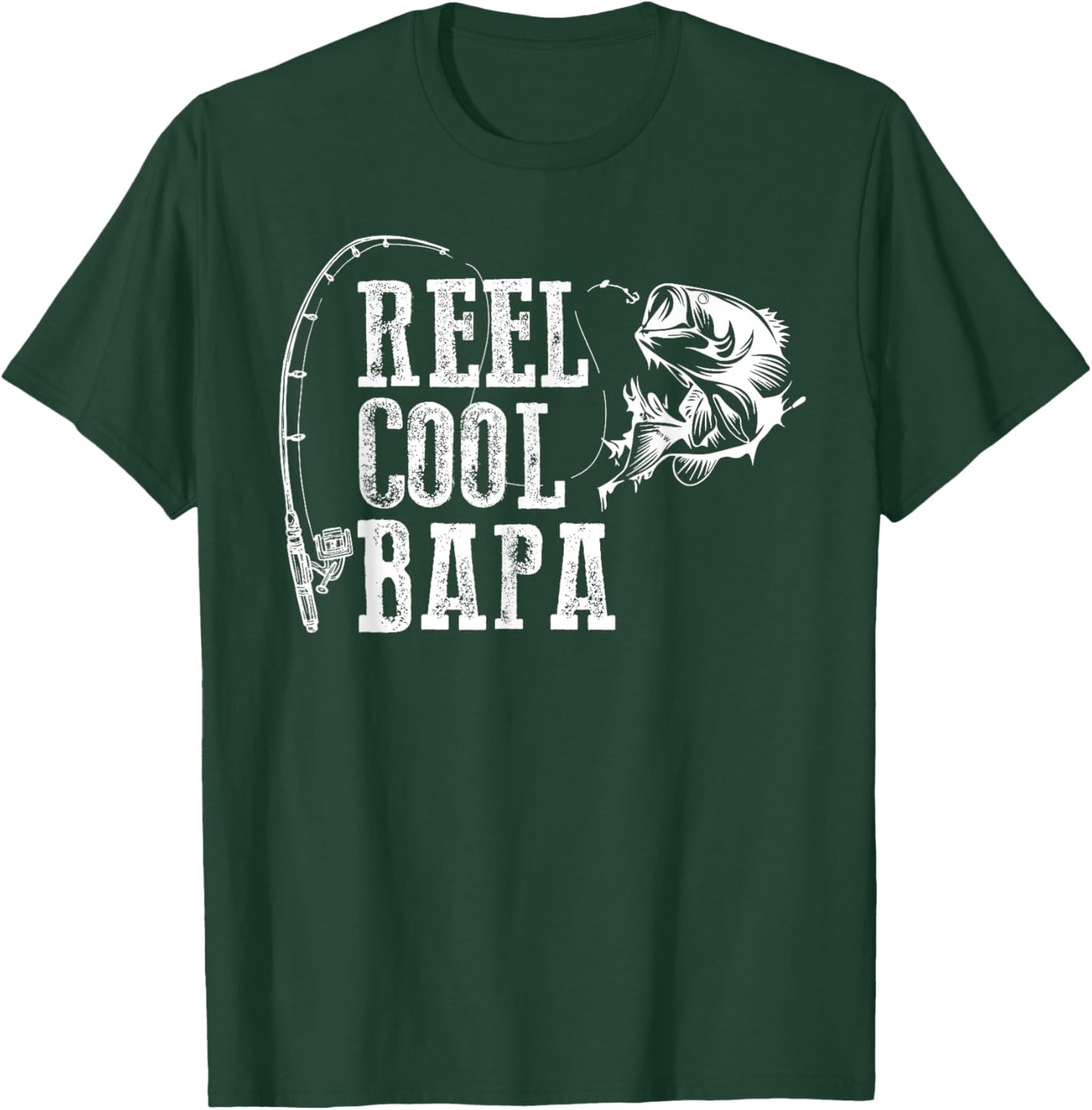 Bapa Fishing: Reel Cool Bapa T-Shirt - T-Shirt | Forest