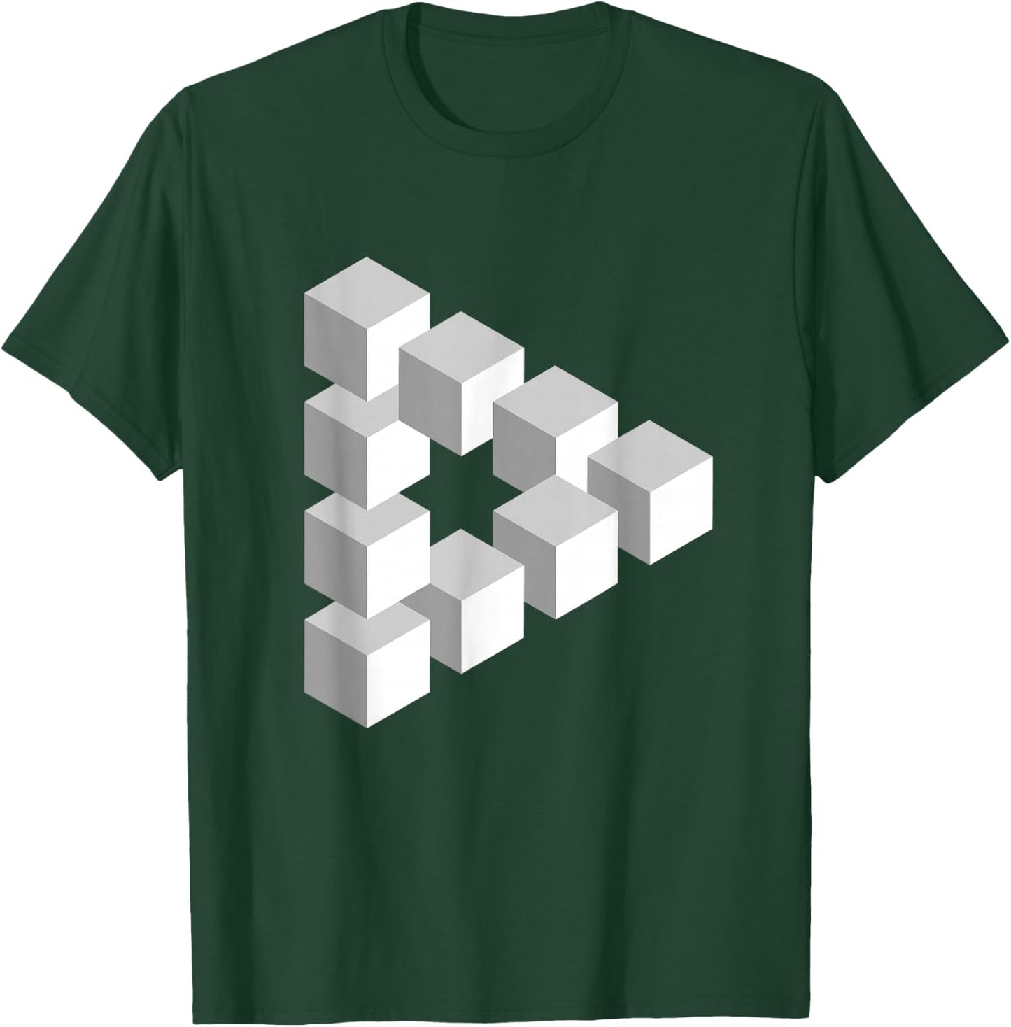 Optical Illusion Penrose Triangle T-Shirt - T-Shirt | Forest
