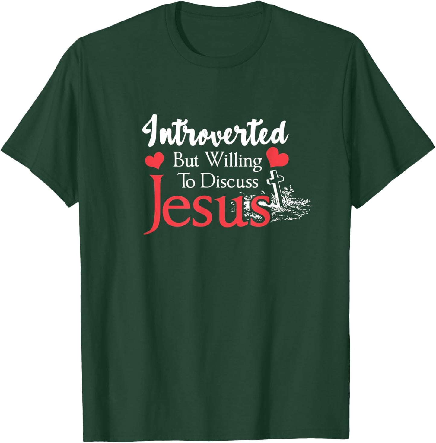 Introverted But Willing To Discuss Jesus Introvert vintage T-Shirt - T-Shirt | Forest