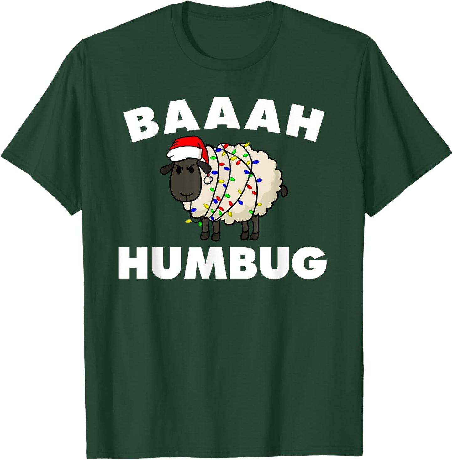 Baaah Humbug Anti-Christmas Sheep shirt funny sheep T-Shirt - T-Shirt | Forest