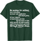 BE ANXIOUS FOR NOTHING. Philippians 4:6-7 T-Shirt - T-Shirt | Forest