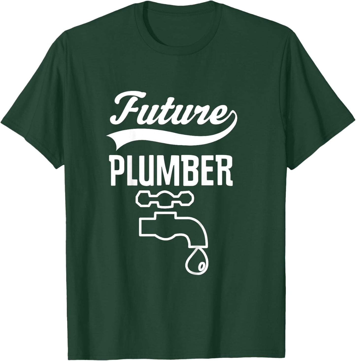 Kids Plumbing Gift Future Plumber T-Shirt - T-Shirt | Forest