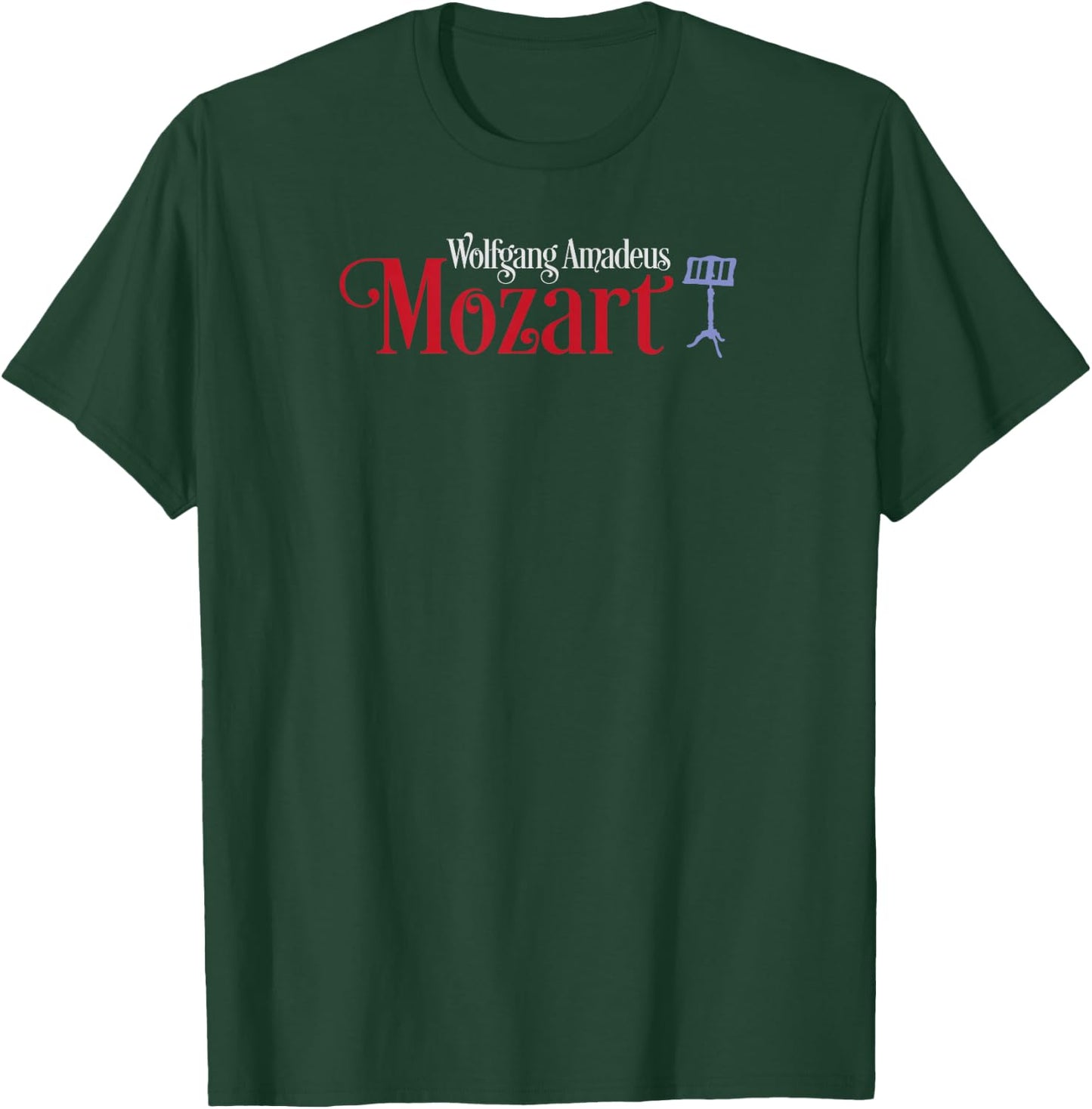 Wolfgang Amadeus Mozart Musician Music Stand T-Shirt - T-Shirt | Forest