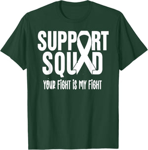Lung Cancer Support Squad Lung Cancer Awareness T-Shirt - T-Shirt | Forest