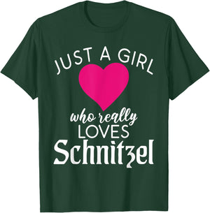 Just a Girl who really loves Schnitzel German Schnitzel T-Shirt - T-Shirt | Forest