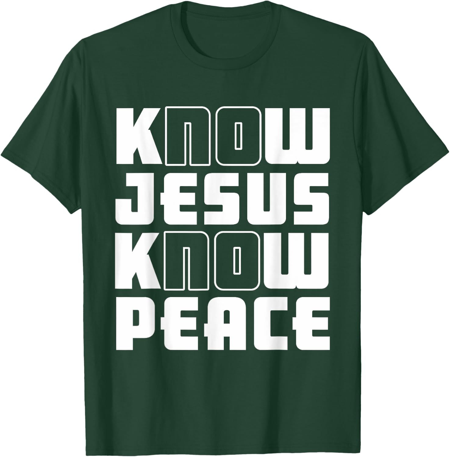 Know Jesus Know Peace | God Church Religion Christian T-Shirt - T-Shirt | Forest