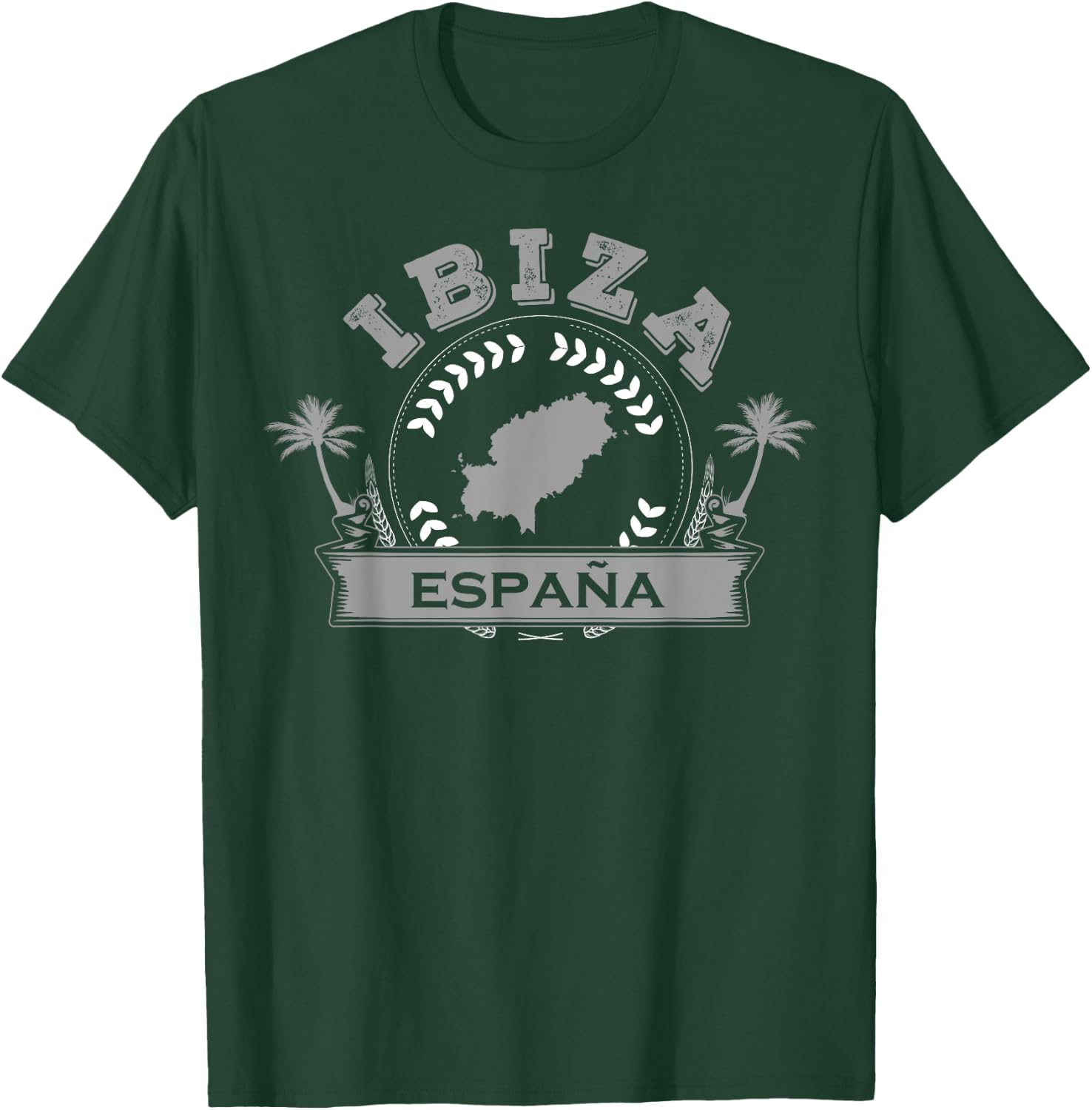 Ibiza Espana Beach Palm Tree Party Destination Gift T-Shirt - T-Shirt | Forest