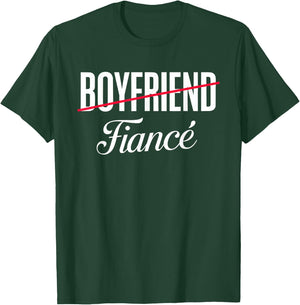 Engagement Engaged Couples Gift Boyfriend Fiance T-Shirt - T-Shirt | Forest